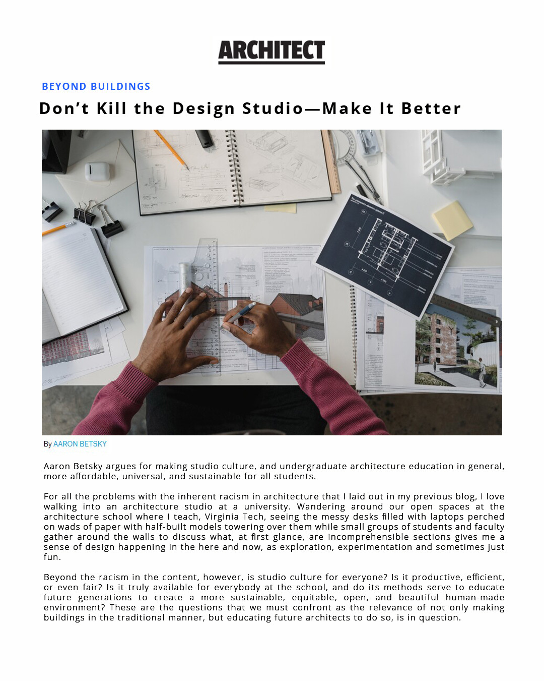 Architect Design Studio Article