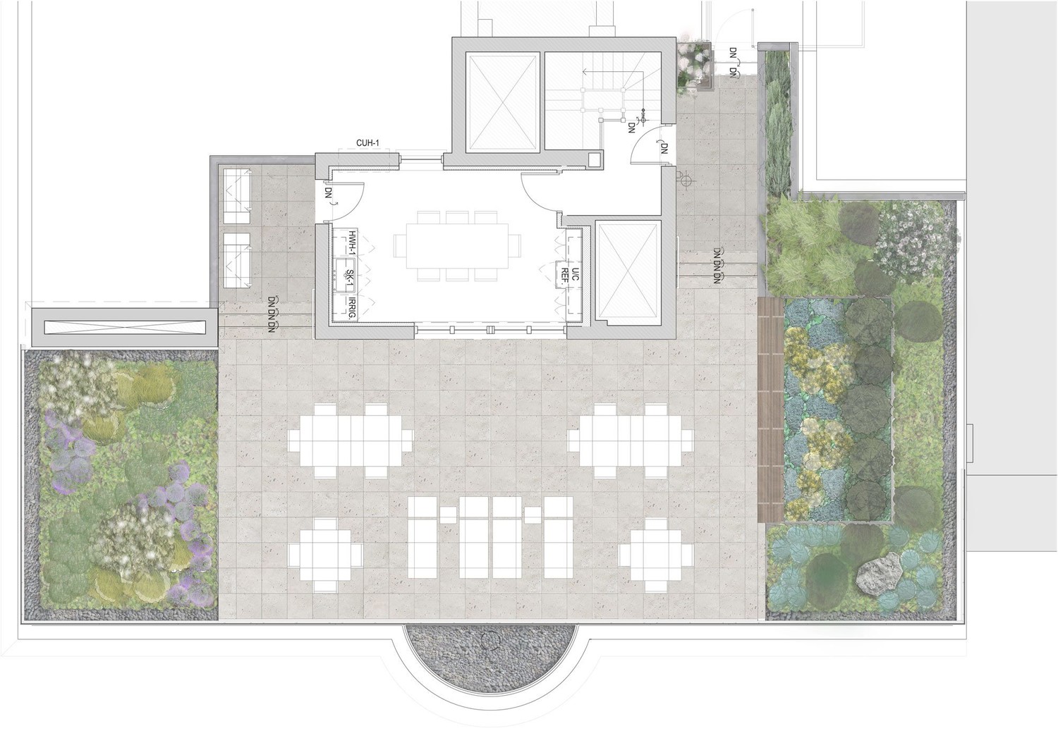 Plan With Landscaping Reduced Color